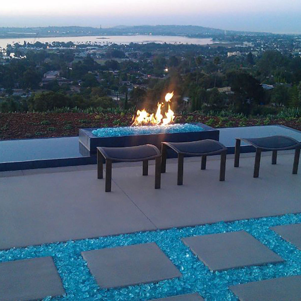 Grand Effects LIAUT12xxOM Linear Outer Mount Stainless Steel Electronic Ignition Gas Fire Pit Burner