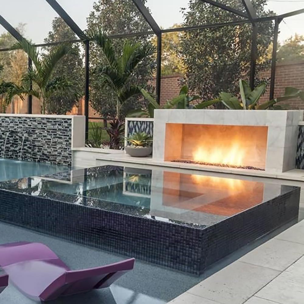 Grand Effects LIAUT12xxOM Linear Outer Mount Stainless Steel Electronic Ignition Gas Fire Pit Burner