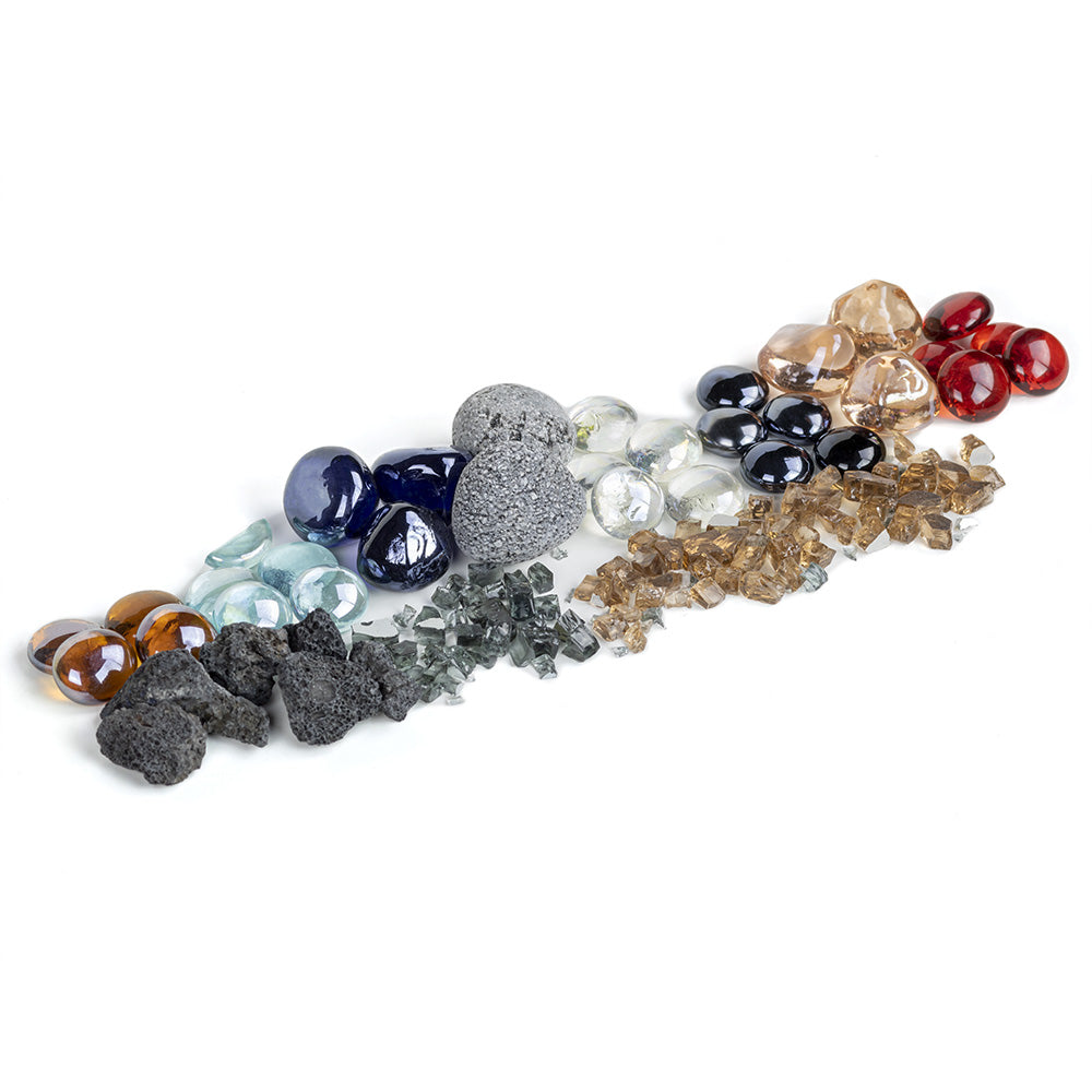 The Outdoor GreatRoom Company Fire Glass and Lava Rock Sample Box