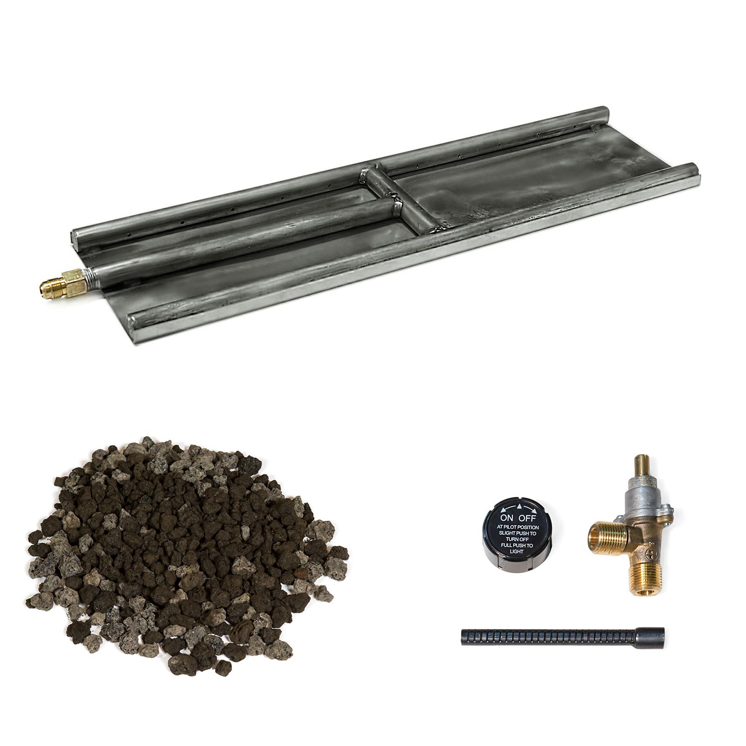 Grand Canyon Outdoor Stainless Steel H-Style Glass Burner with Media