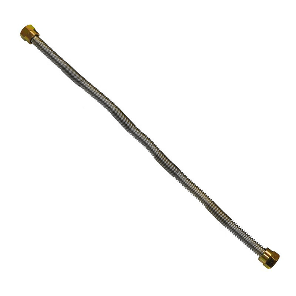 American Fire Glass Stainless Steel Quiet Flex Line 3/8-Inch OD with 3/8-Inch Flare Nuts