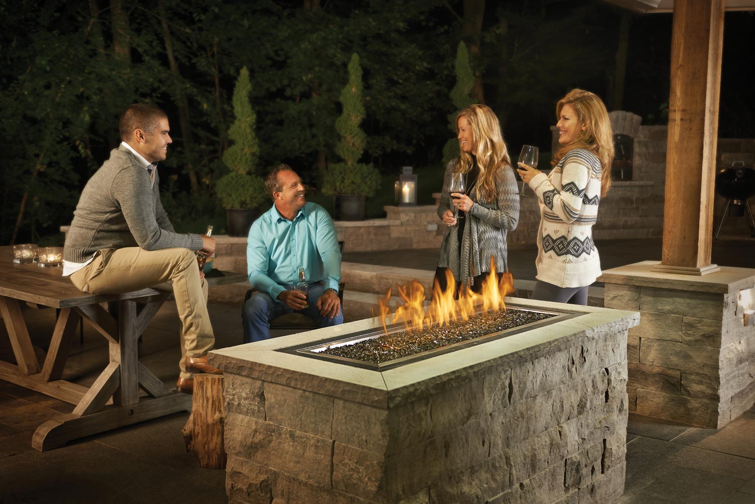 Napoleon Linear Gas Patioflame Fire Pit, Rectangular