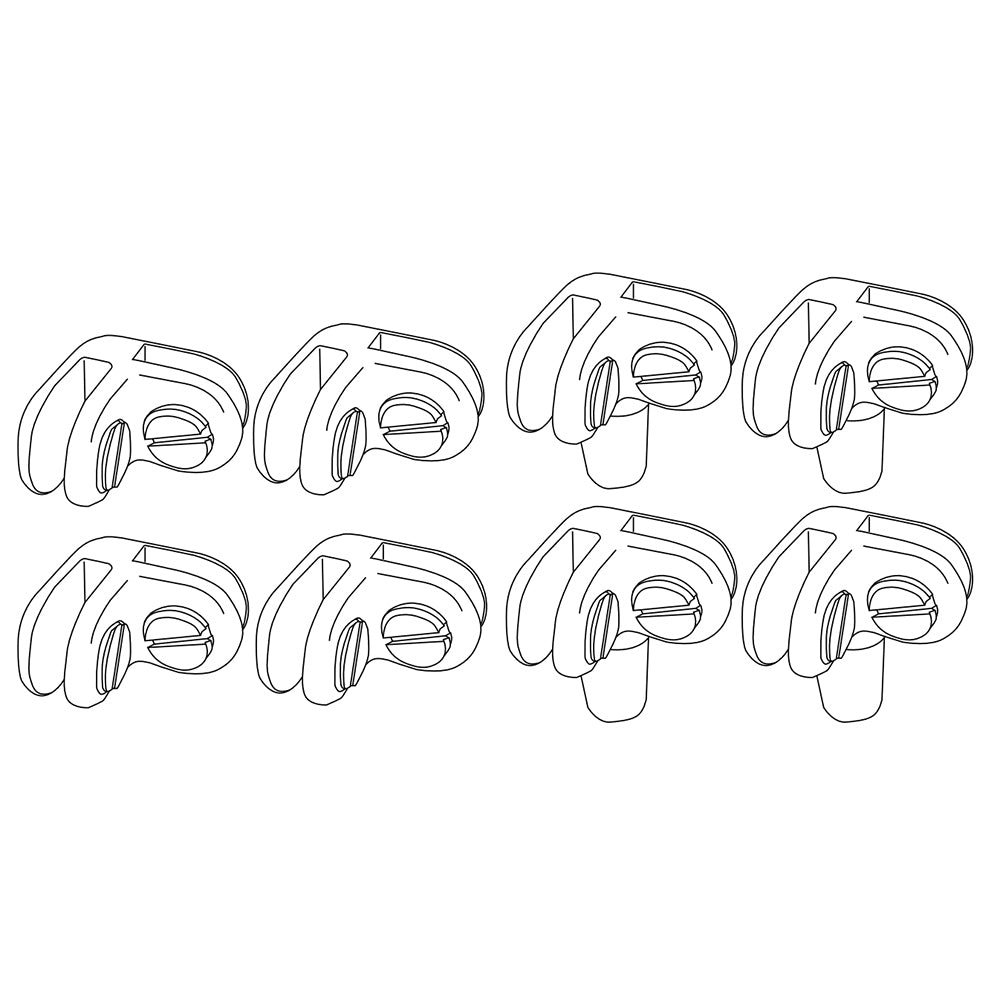 Firegear Glass Wind Guard Corner Bracket Set, 8-Pieces