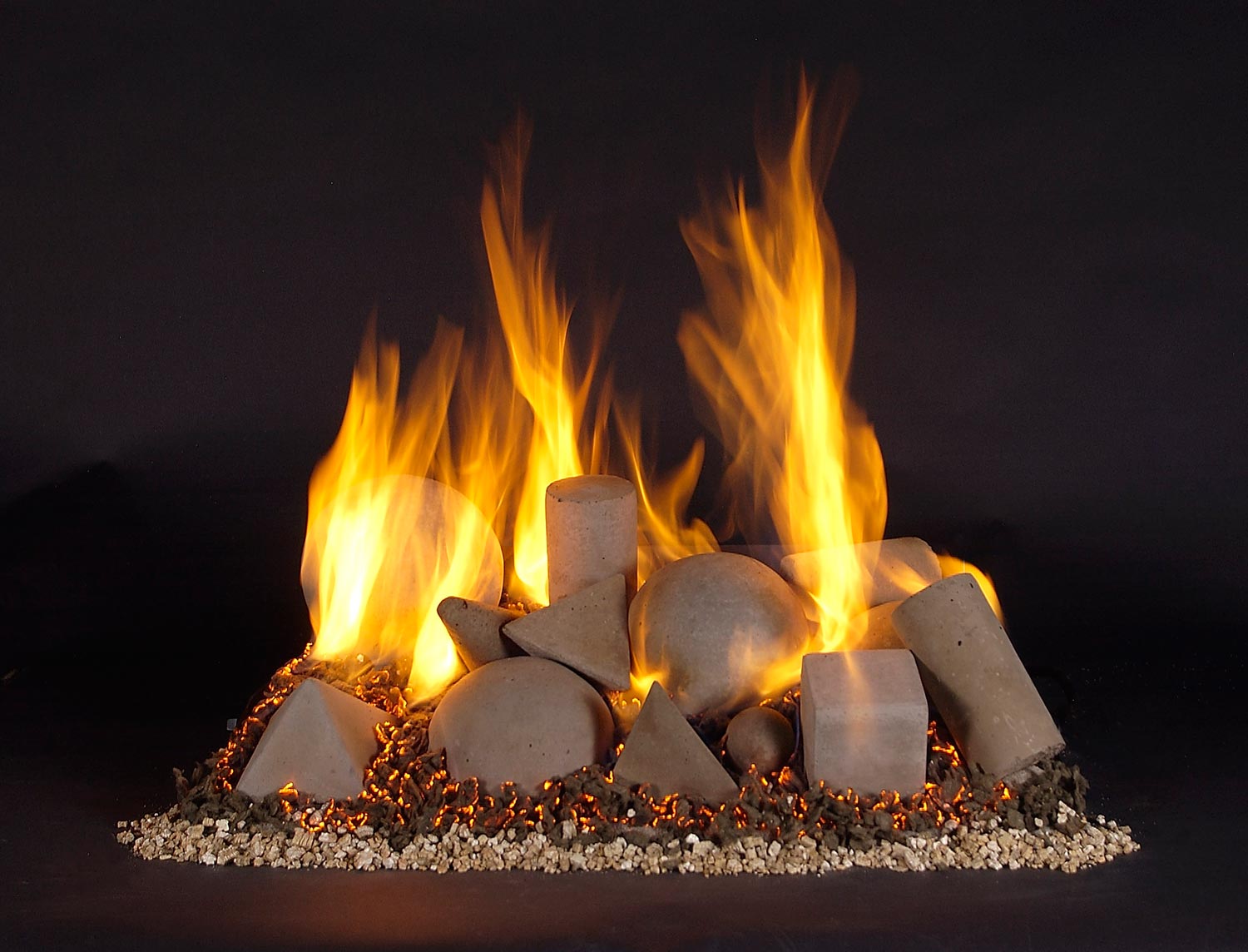 Rasmussen STxx18A Smooth FireStones Set for 18-Inch Linear Burner, 19-Pieces