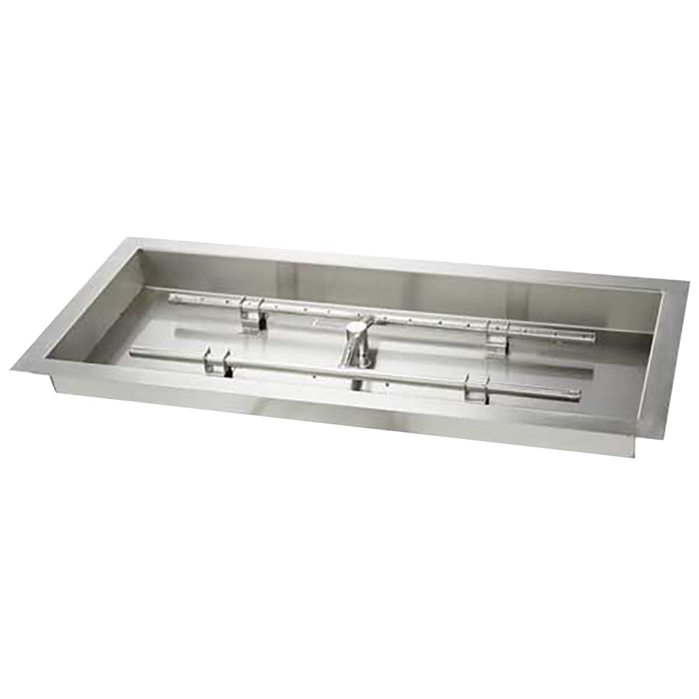 HPC Fire Stainless Steel Fire Pit H Burner Pan - Burner Included
