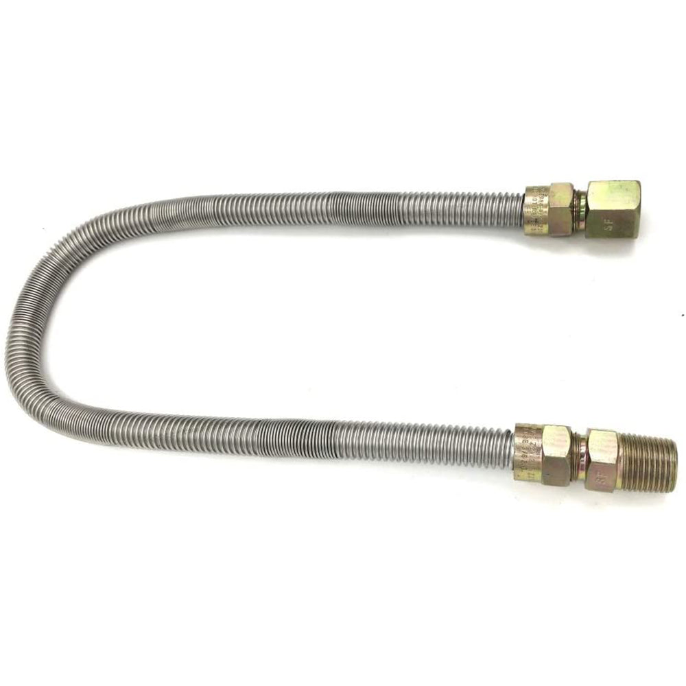 Dante Whistle-Free Stainless Steel Gas Flex Line, 1/4-Inch ID with 1/2-Inch FIP x 1/2-Inch MIP