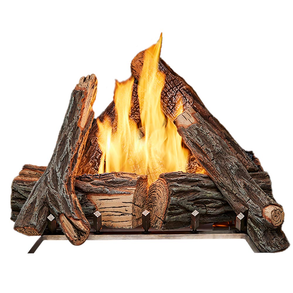 Outdoor Lifestyles Premium Log Set for Courtyard Outdoor Gas Fireplace
