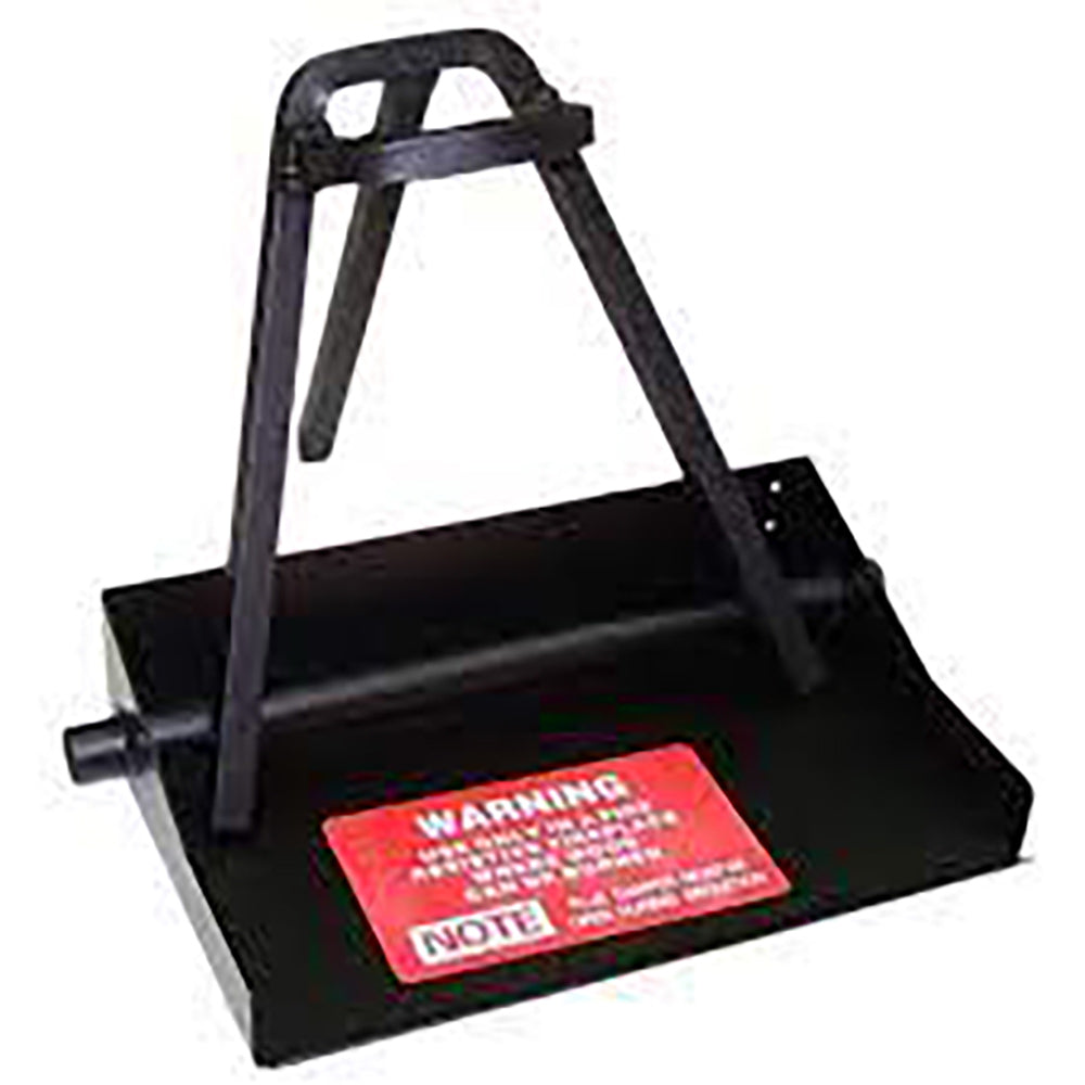 Natural gas vented burner kit with black base, support grate, and red warning label