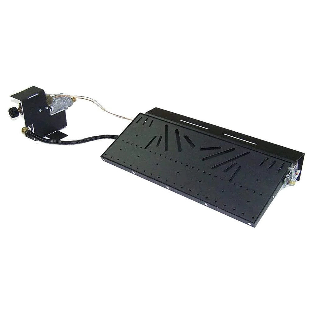 Vented gas valve and ignition kit with black metal manifold plate and wiring