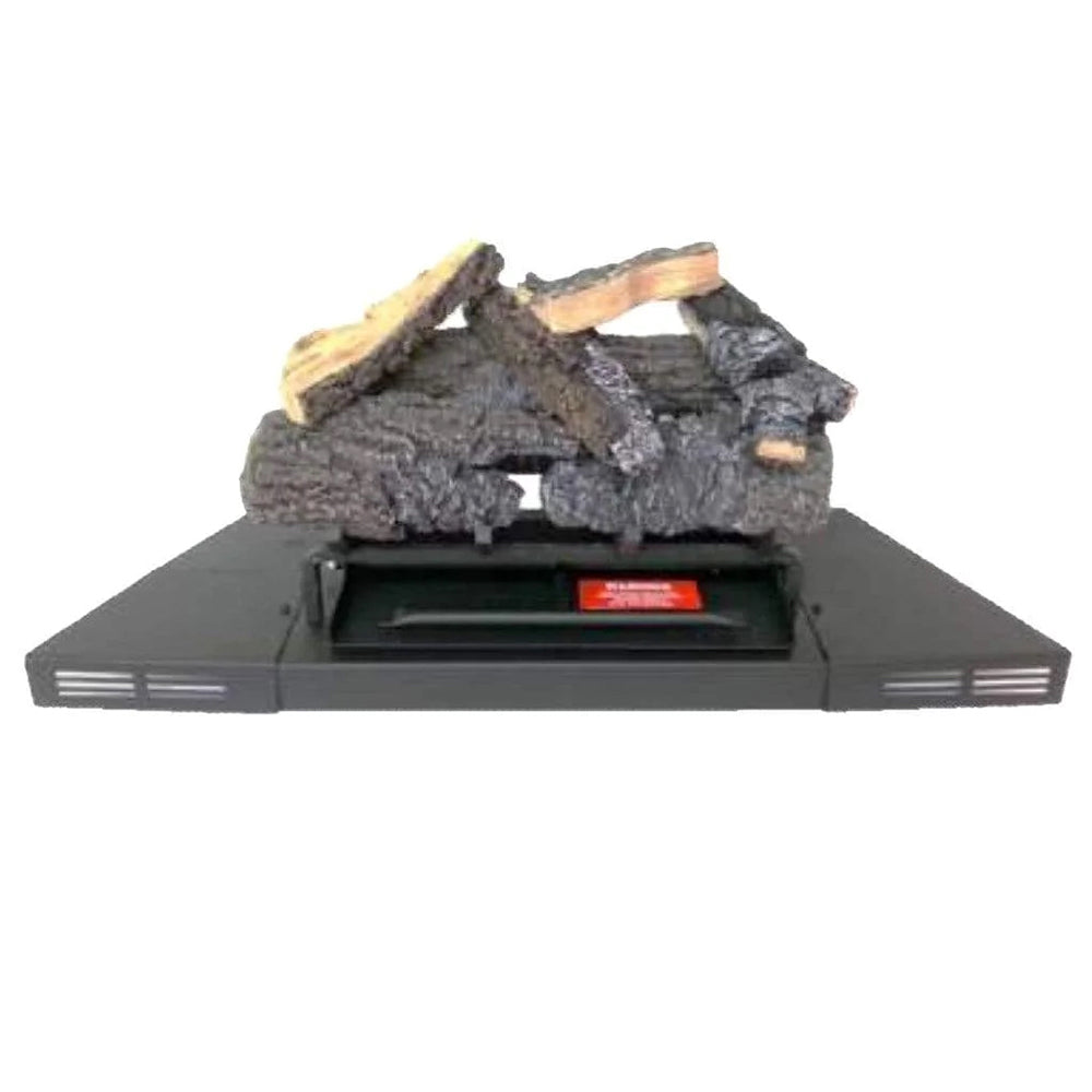 Vented burner control system with dark gray base and ember insert