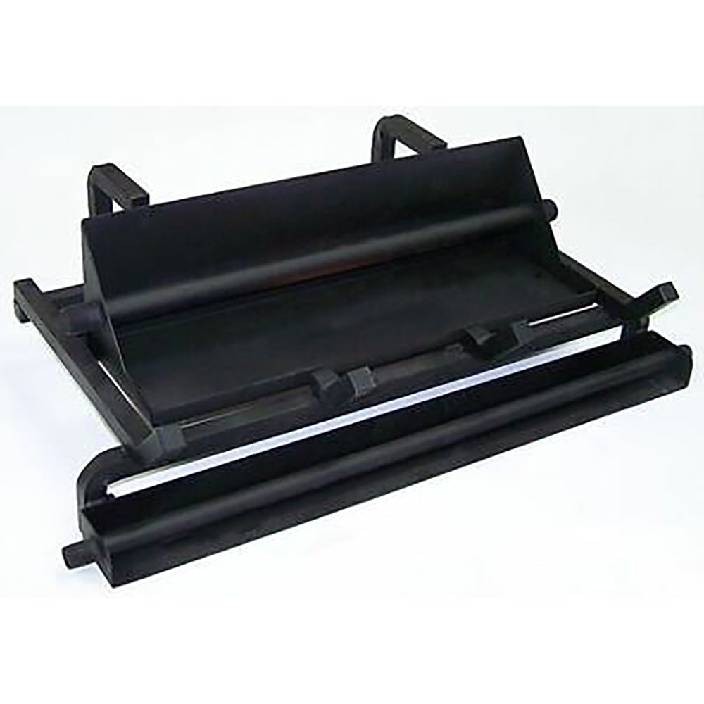 Double burner vented kit with black metal burners and mounting brackets