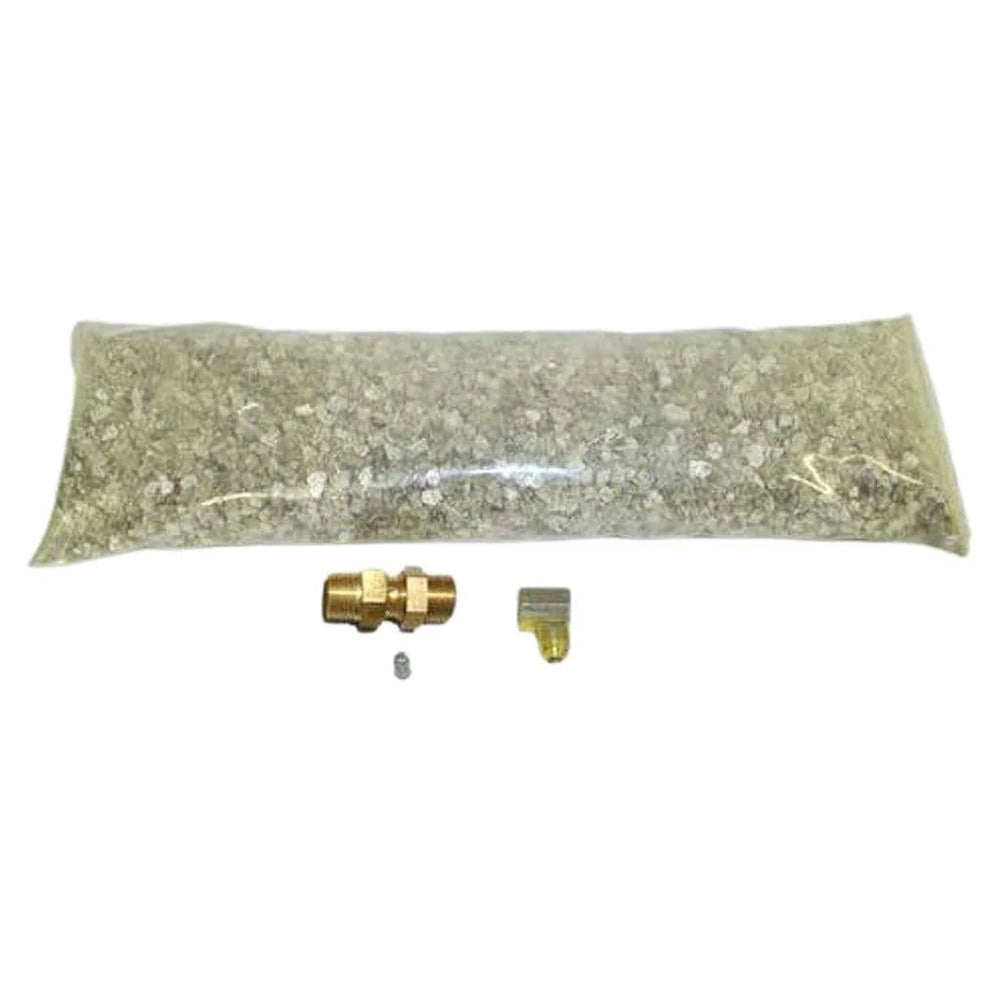 Propane conversion kit with fabric pouch and brass fittings and small adapter pieces