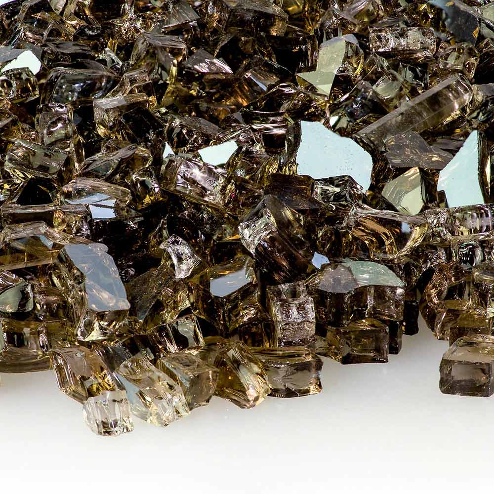 Hargrove 1/2-Inch Bronze Reflective Fire Glass, 10-Pounds