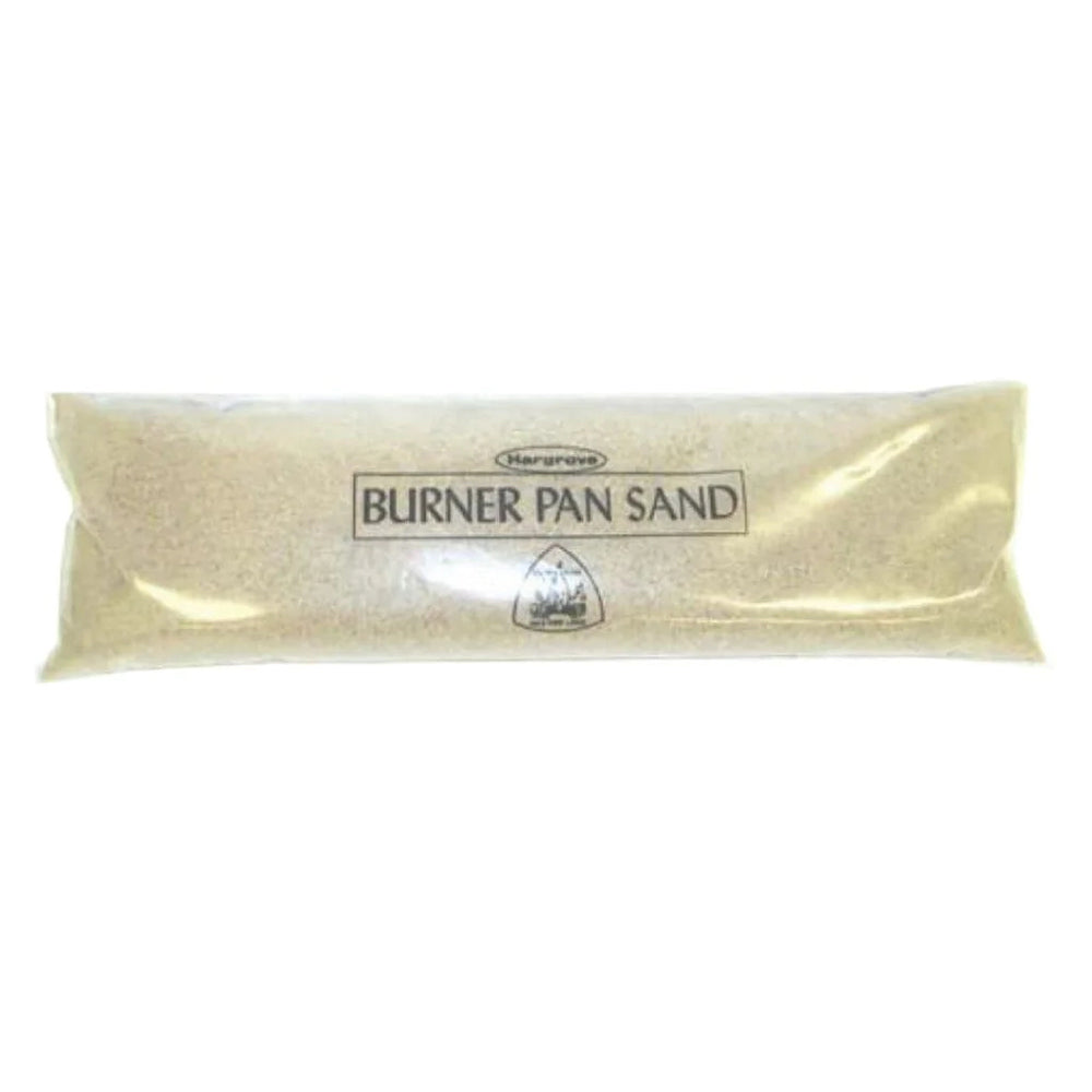 Silica sand bag, Burner Pan Sand, light tan grains, sealed pouch