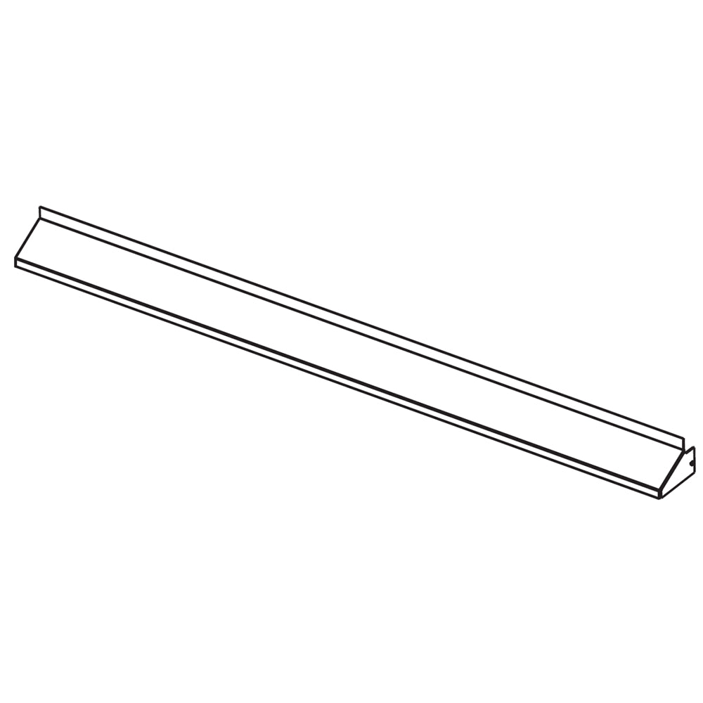 Brushed stainless outdoor hood, long rectangular vent cover