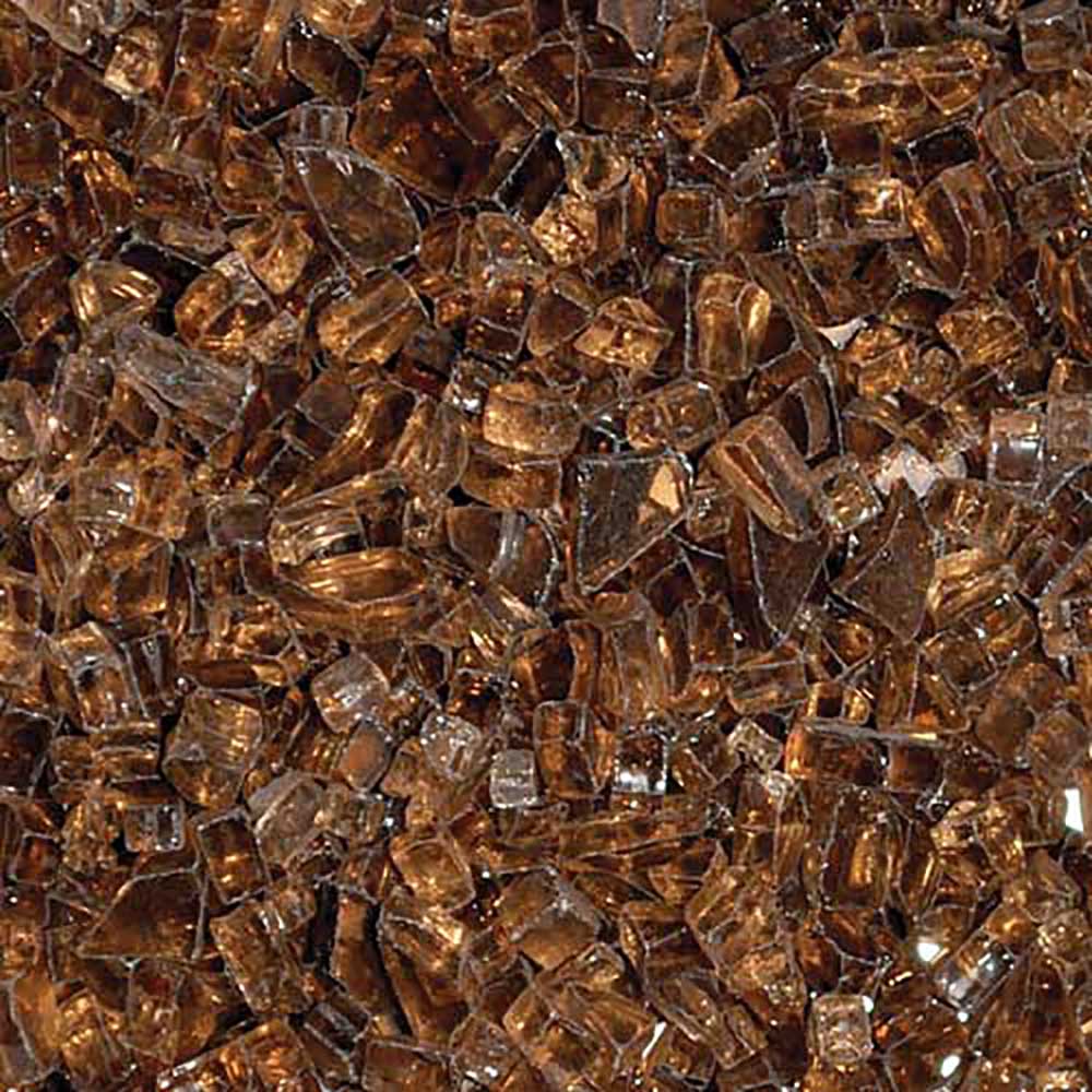 HPC Fire 1/4 Inch Decorative Fire Glass, 10 Pounds, Copper