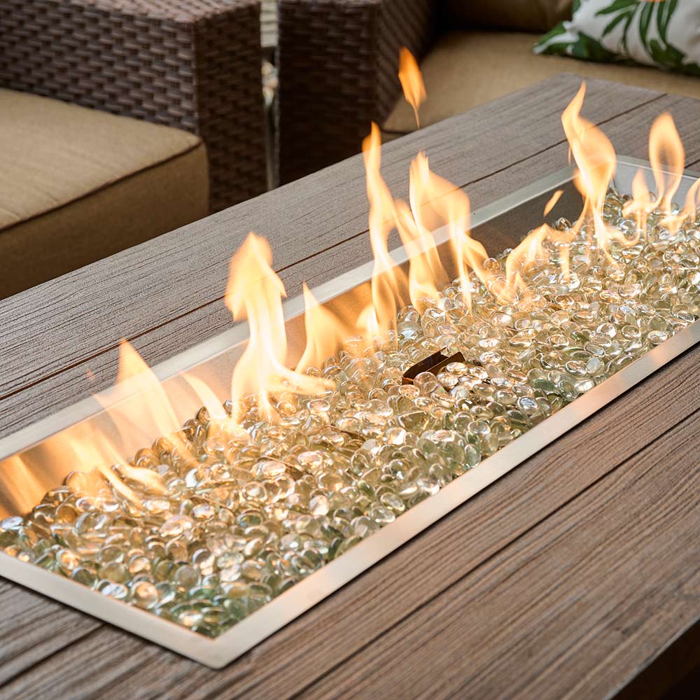 The Outdoor GreatRoom Company Havenwood Linear Gas Fire Table, 62
