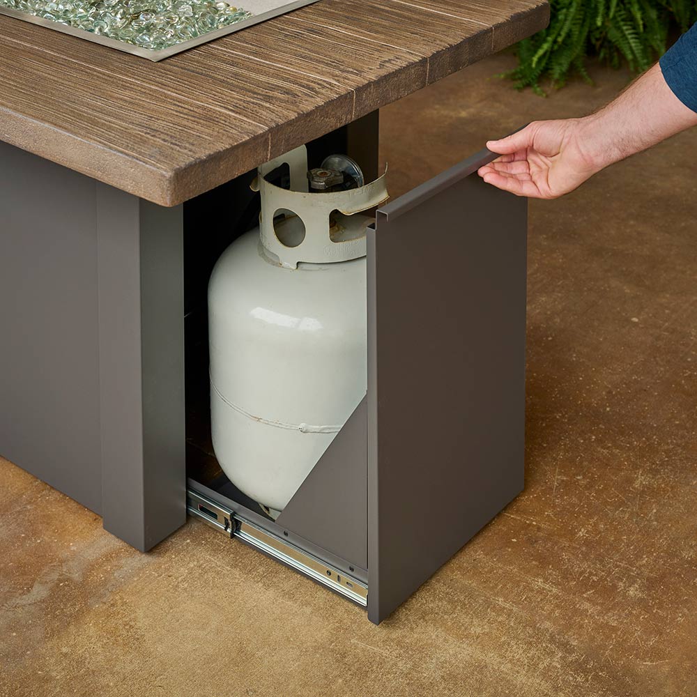 The Outdoor GreatRoom Company Havenwood Linear Gas Fire Table, 62-Inches