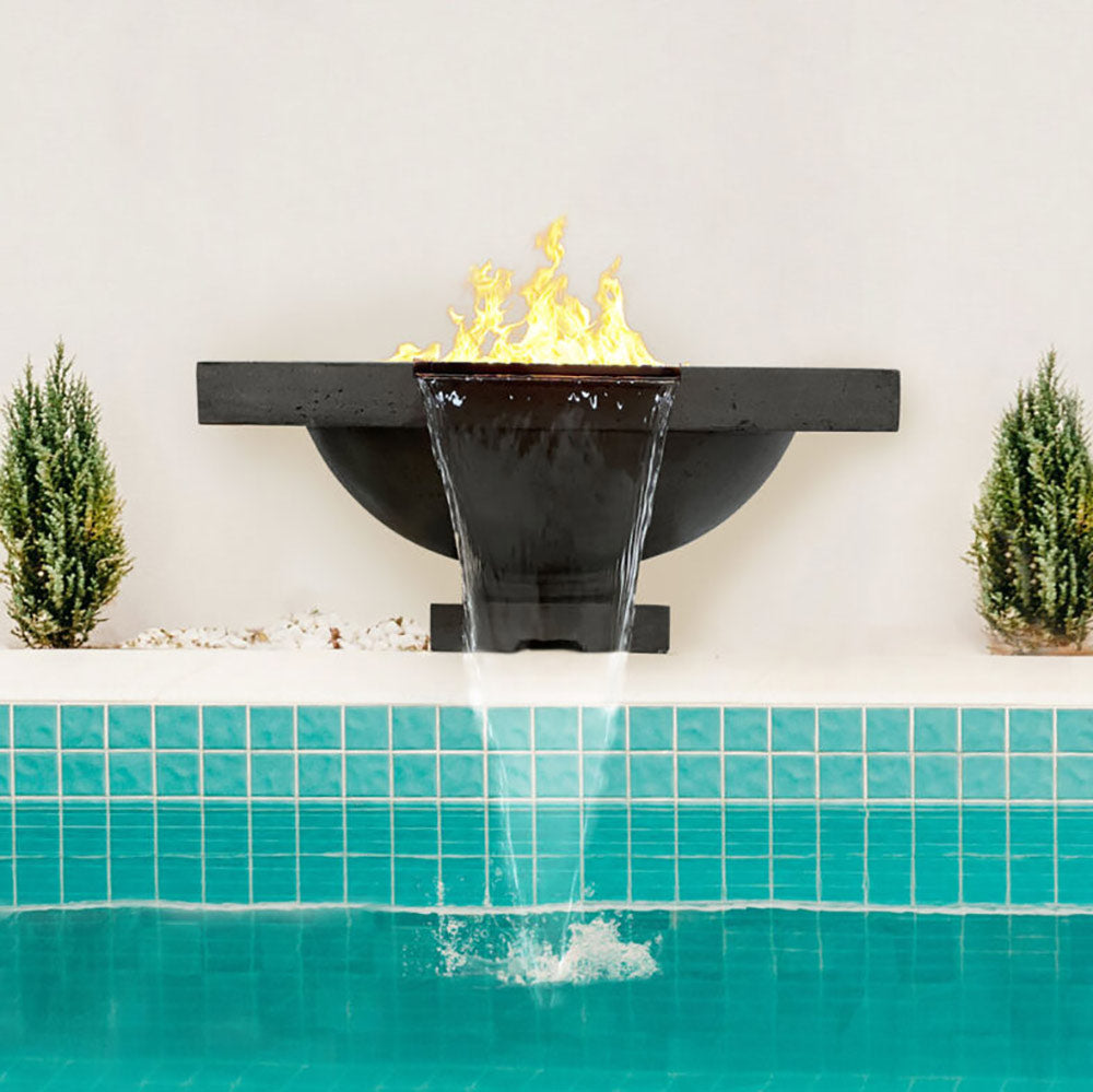 Prism Hardscapes Ibiza Concrete Gas Fire Bowl, 31.25-Inch