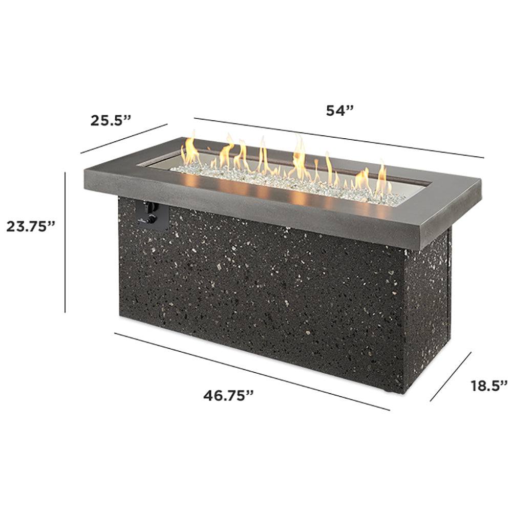 The Outdoor GreatRoom Company KL-SC Key Largo Fire Pit, Supercast, 25.5x54-Inches