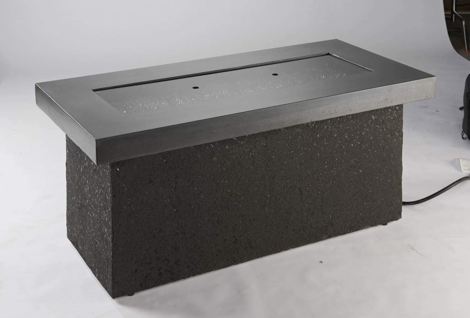 The Outdoor GreatRoom Company Rectangular Gray Glass Burner Cover for 12x64-Inch Burner