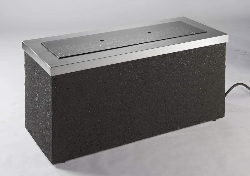 The Outdoor GreatRoom Company Rectangular Gray Glass Burner Cover for CF-1242 Burner, 42.5x13.5-Inches