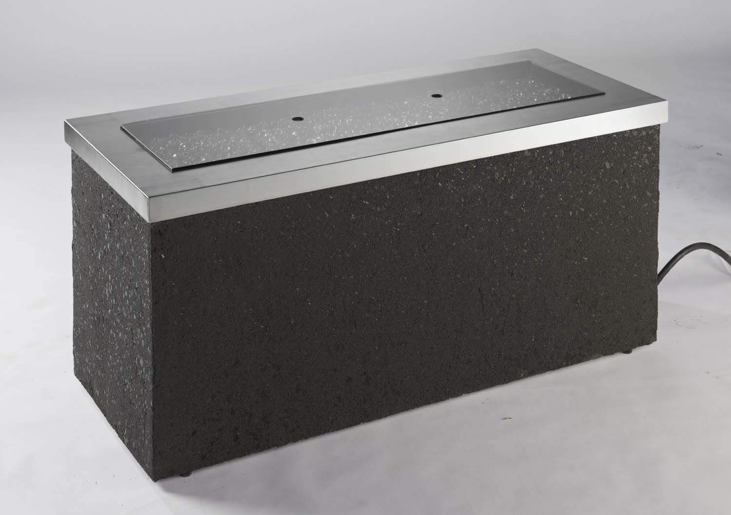 The Outdoor GreatRoom Company Rectangular Gray Glass Burner Cover for 12x64-Inch Burner