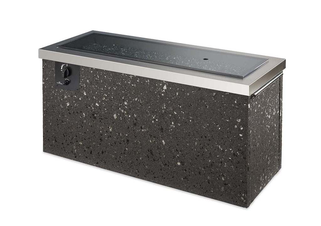 The Outdoor GreatRoom Company KL-1242-SS Key Largo Gas Fire Pit, Stainless Steel, 19.5x48-Inches