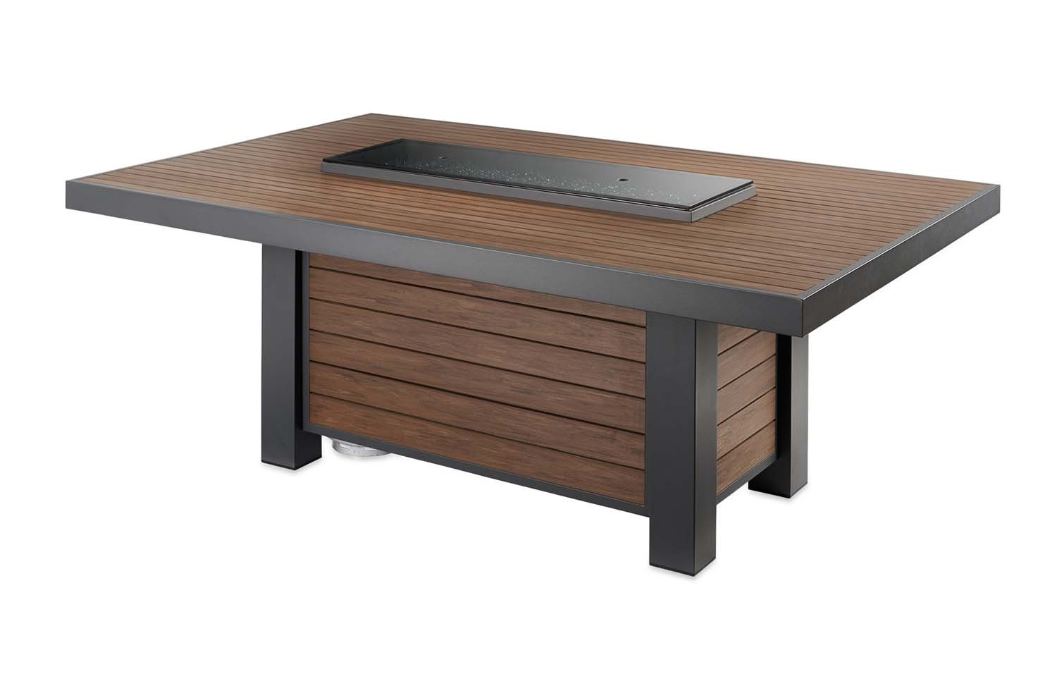 The Outdoor GreatRoom Company KW-1242-K Kenwood Gas Fire Pit Table, 80.75x50.5-Inches