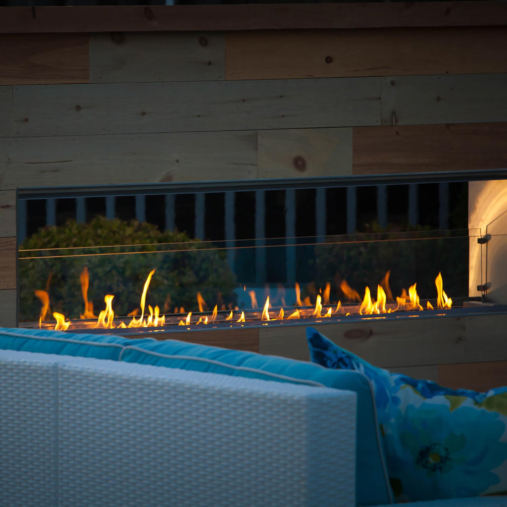 Firegear Kalea Bay Linear See-Through Outdoor Gas Fireplace, 72-Inch