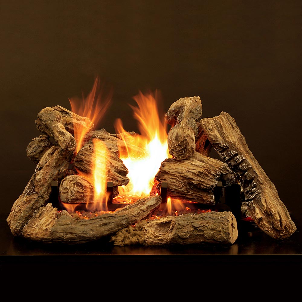 White Mountain Hearth BFR-R Elite Radiant Vented Gas Burner with Millivolt Valve and Variable Flame Valve