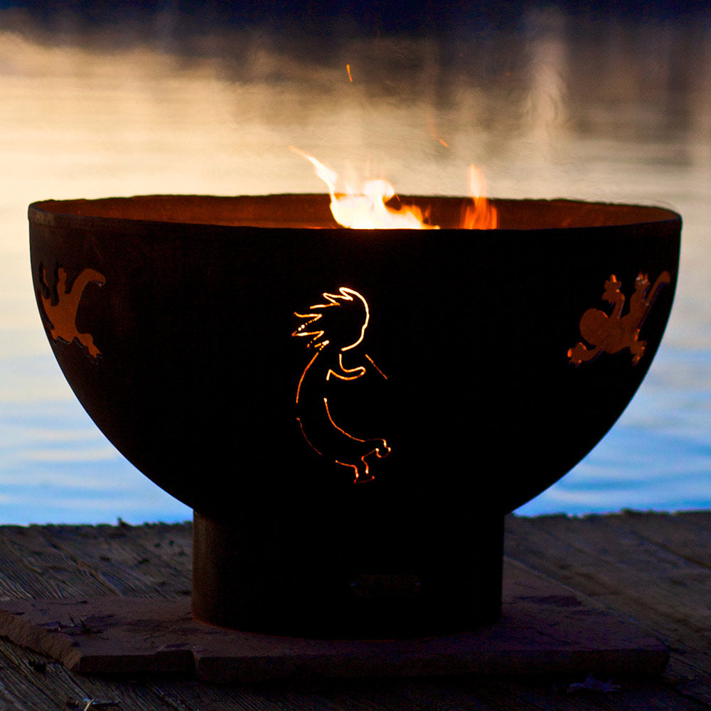 Fire Pit Art KOKOC Kokopelli Gas Fire Pit