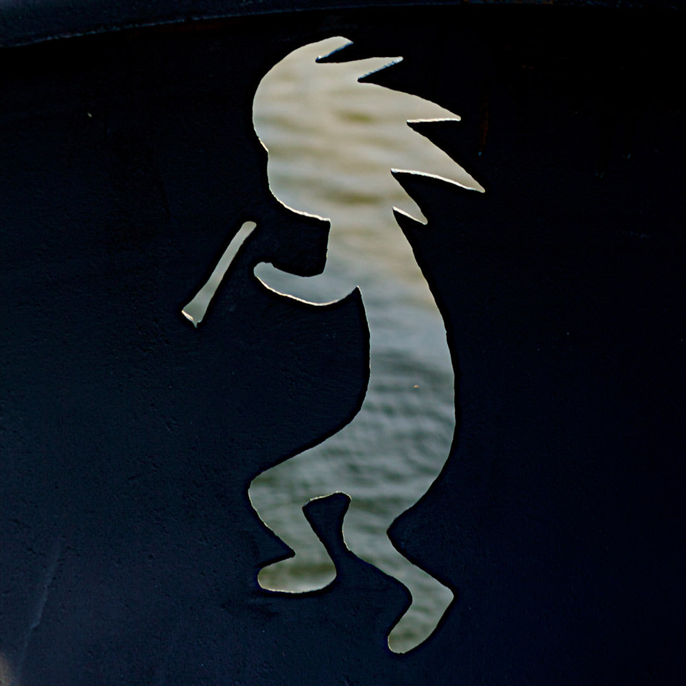 Fire Pit Art Kokopelli Wood Fire Pit