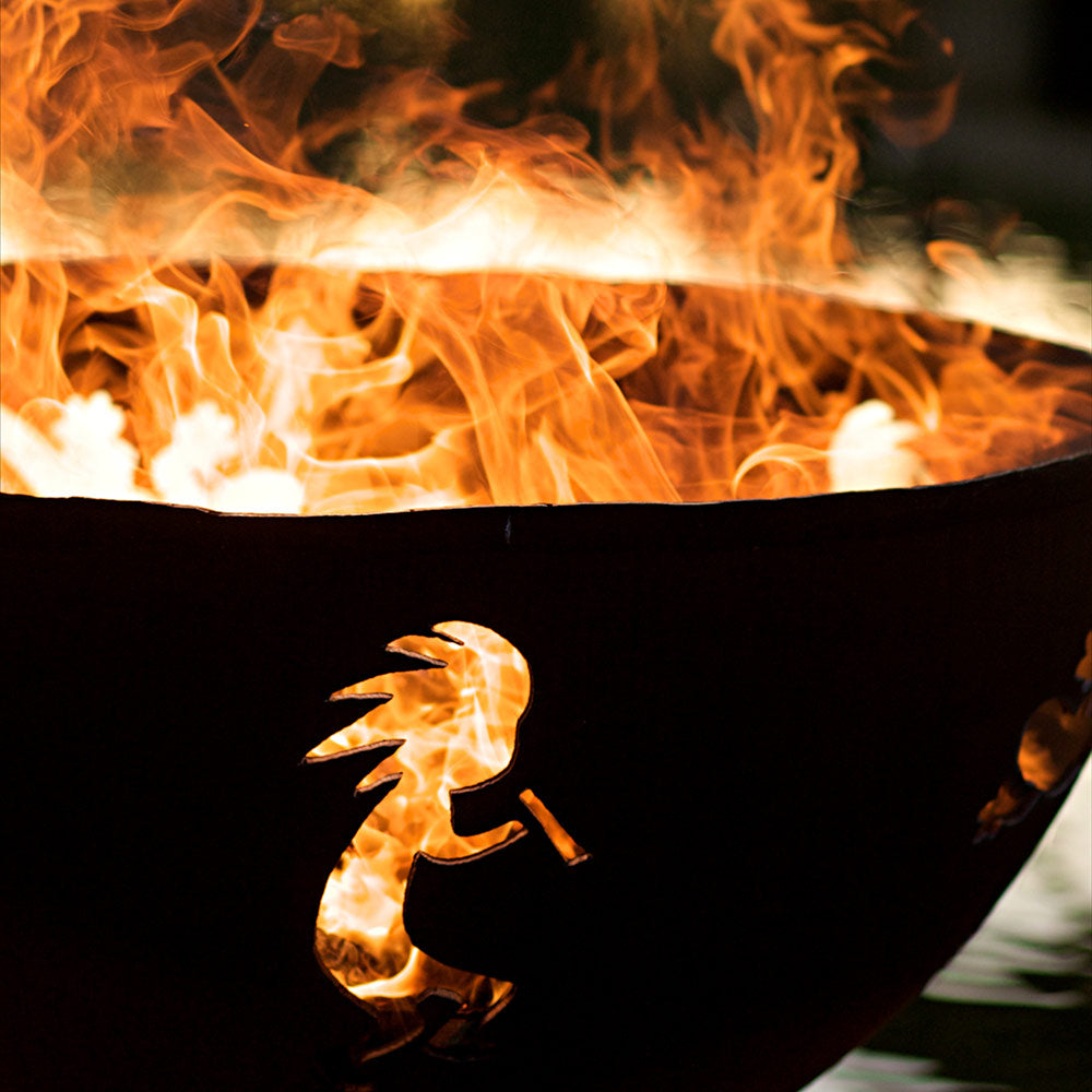 Fire Pit Art Kokopelli Wood Fire Pit