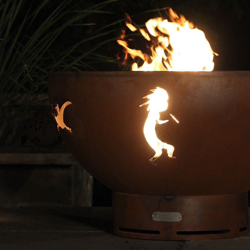 Fire Pit Art KOKOC Kokopelli Gas Fire Pit