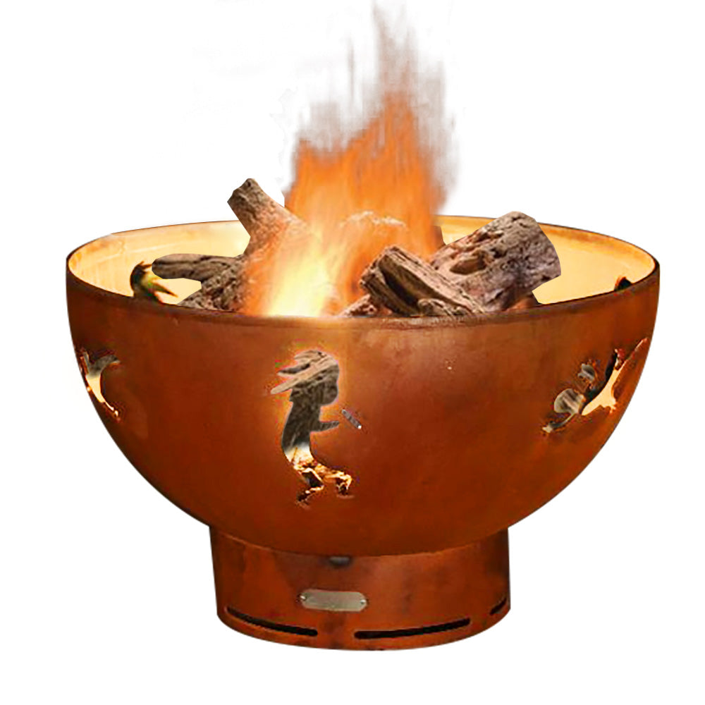 Fire Pit Art Kokopelli Wood Fire Pit