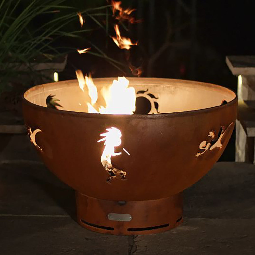 Fire Pit Art KOKOC Kokopelli Gas Fire Pit