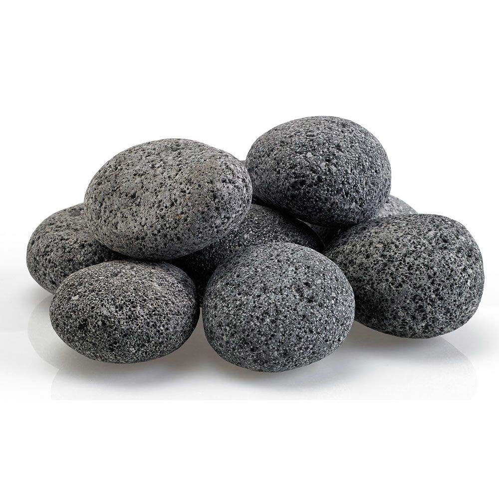 American Fire Glass Gray Lava Stone, 20 pounds, Large 2-4 Inch