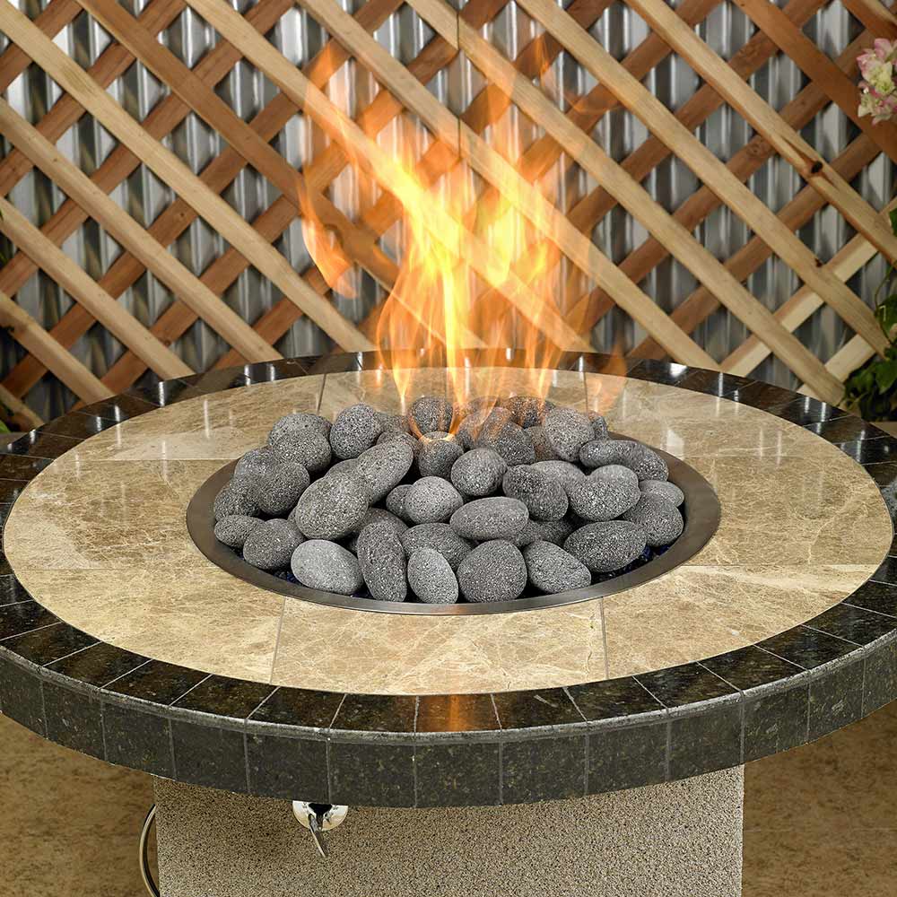 American Fire Glass Gray Lava Stone, 20 pounds, Large 2-4 Inch