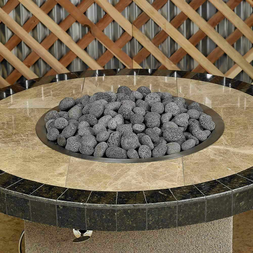 American Fire Glass Gray Lava Stone, 20 pounds, Extra Large 4-6 Inch