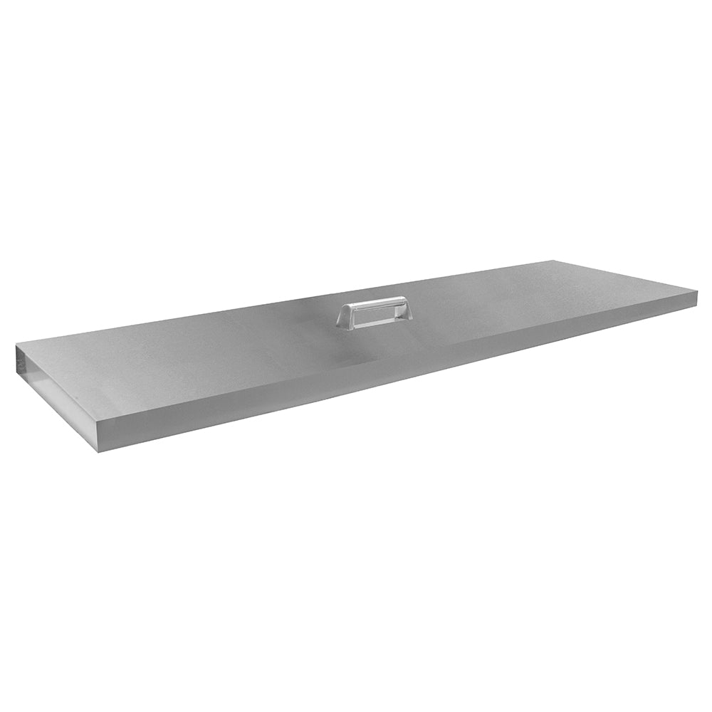 Firegear LID-LOF Linear Stainless Steel Burner Cover with Brushed Finish for H-Shaped Burners