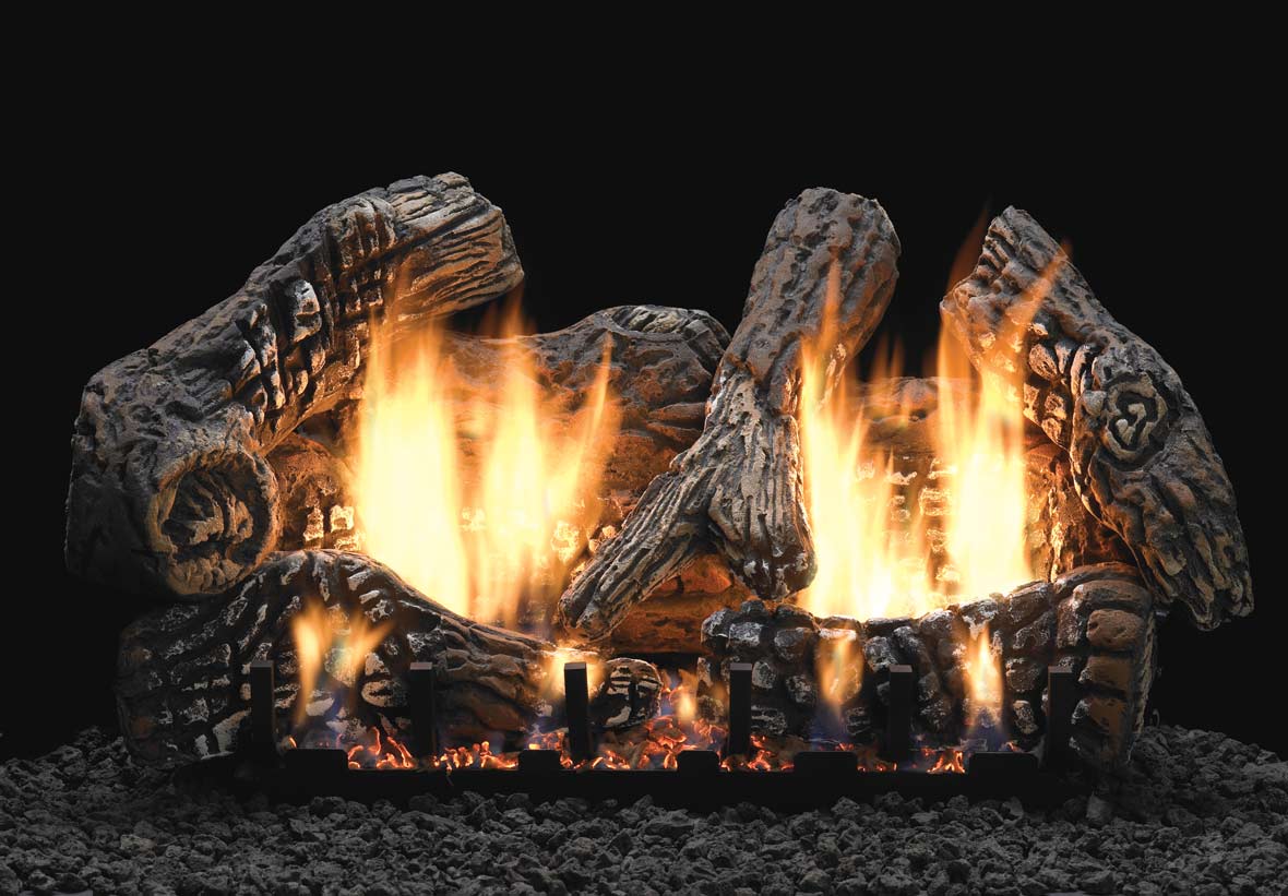 White Mountain Hearth LSxxC2S Ceramic Fiber Super Charred Oak Gas Logs Only