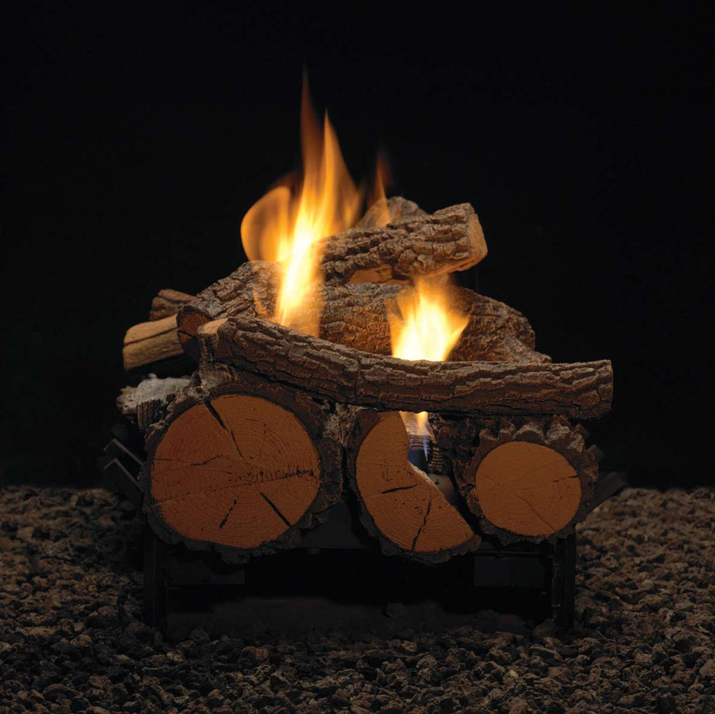 White Mountain Hearth LSUxxRR Refractory Rock Creek Double Sided Gas Logs Only
