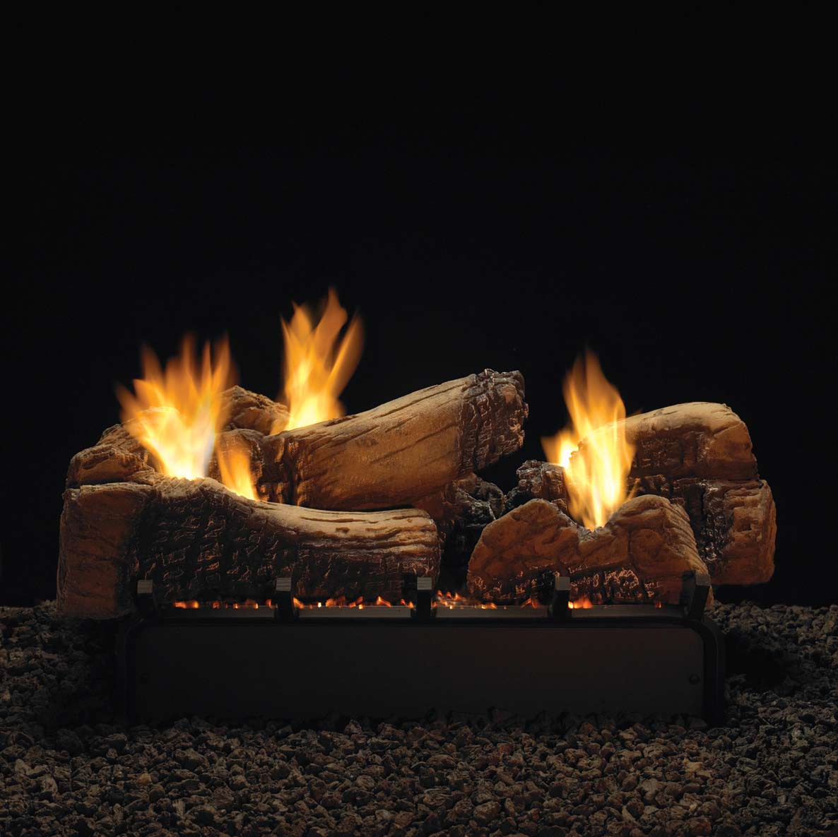 White Mountain Hearth LSUxxSF Ceramic Fiber Stone River Double Sided Gas Logs Only