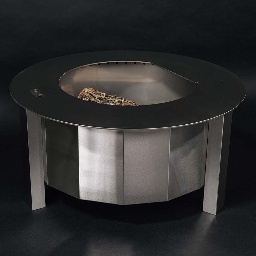 Firegear LUME Multisided Smokeless Wood Burning Fire Pit with Sear Cooking Surface, 21-Inches