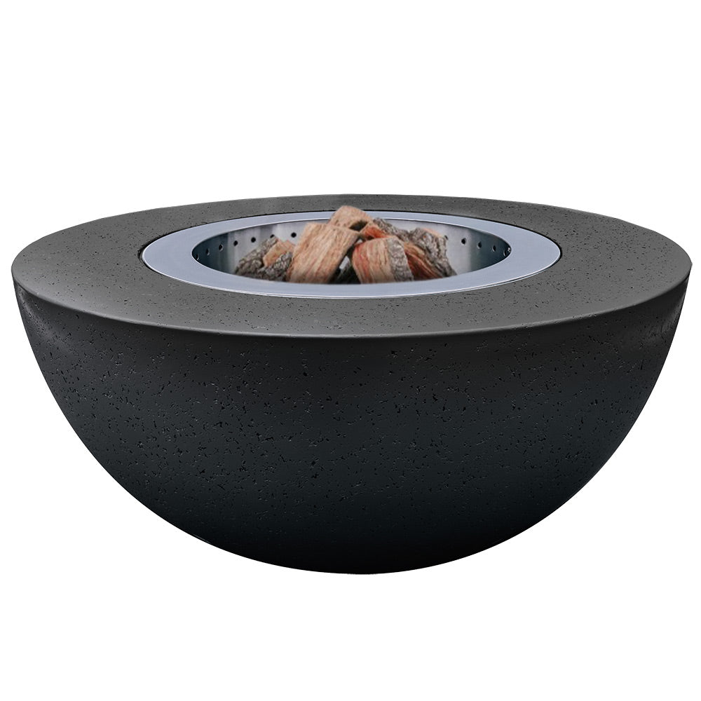 Firegear Surround Series GFRC Wood Fire Bowl with Smokeless Stainless Steel Insert