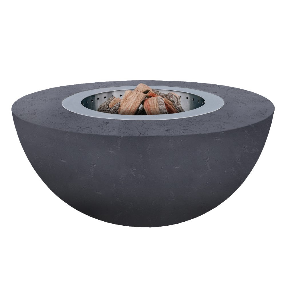 Firegear Surround Series GFRC Wood Fire Bowl with Smokeless Stainless Steel Insert