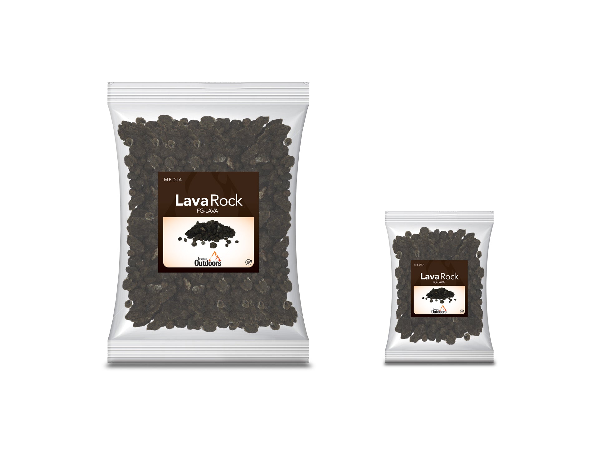 The Outdoor GreatRoom Company Natural Black Lava Rock, .5 Cubic-Feet