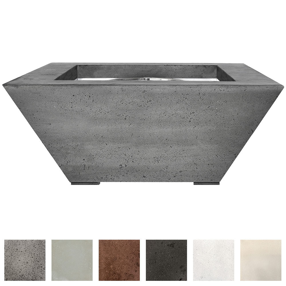 Prism Hardscapes Lombard Concrete Gas Fire Pit, 40x40-Inch