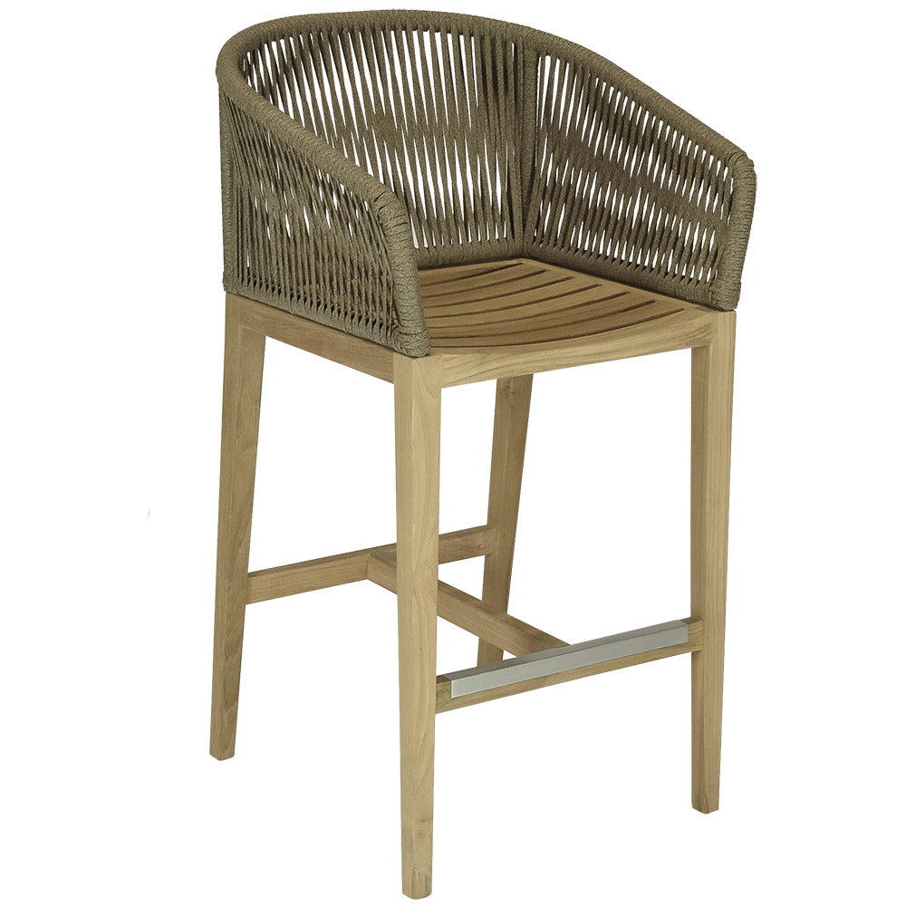 Royal Teak Collection Malibu Bar Chair, Dessert Sand